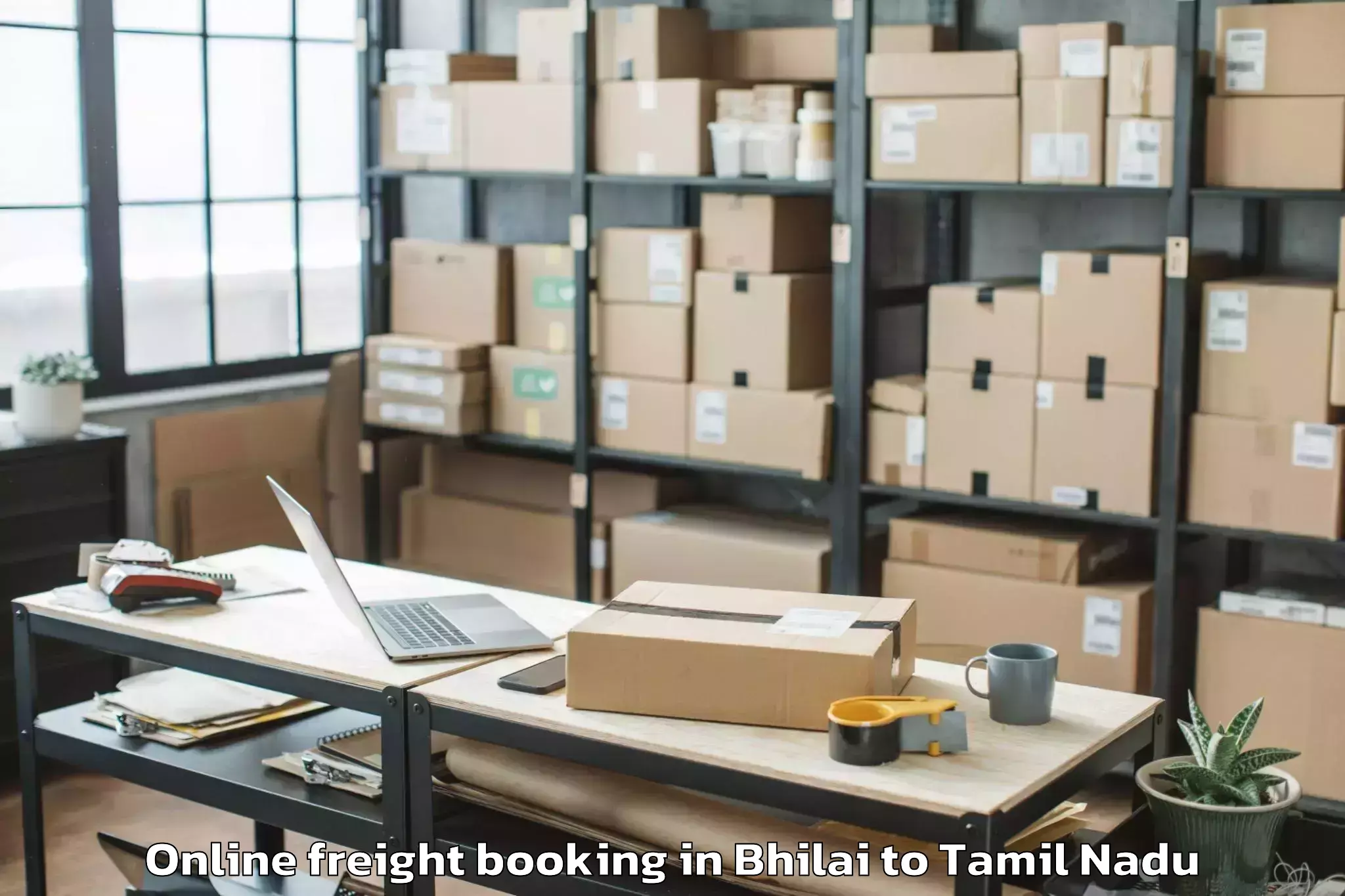 Reliable Bhilai to Udayarpalayam Online Freight Booking